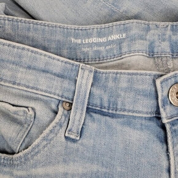 AG Adriano Goldschmied Legging Ankle Jeans Light Wash Size 30 Distressed - Picture 9 of 14